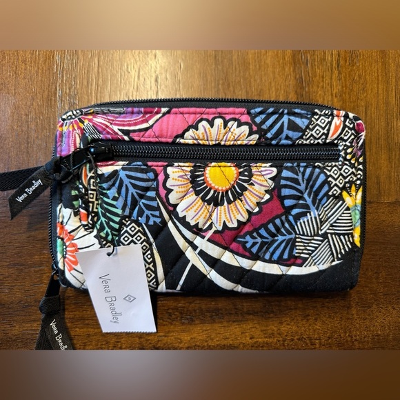 Vera Bradley Black and Multicolor Floral Wallet - Picture 4 of 6